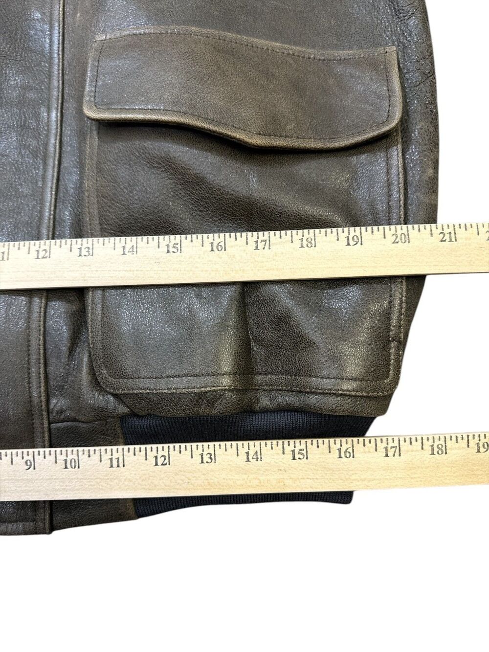 LL Bean Goatskin Leather A-2 Style Bomber Flight Vintage Jacket M - Picture 15 of 16